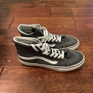 Vans Sk8 Hi Slim Castlerock Shoes (Grey)